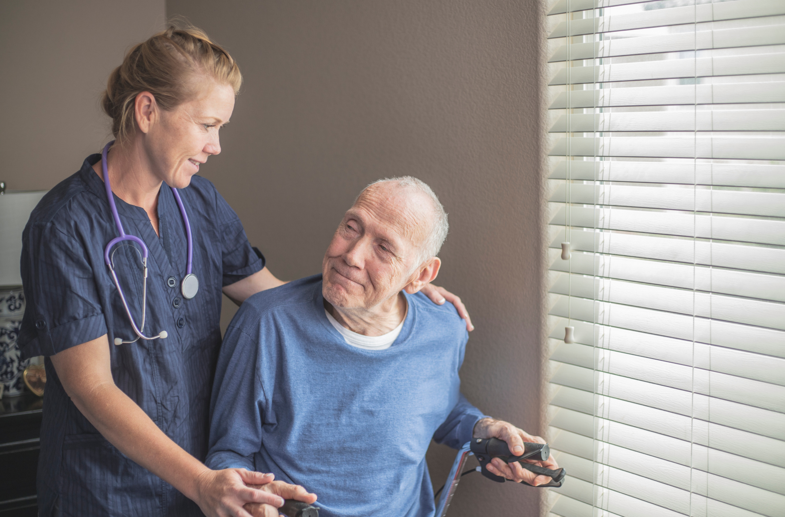 Resized nurse with patient